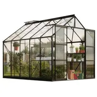 Vitavia Gewächshaus Phönix 6700 HKP, inkl. Fundament, ca. B257/H254/T261 cm, Schwarz