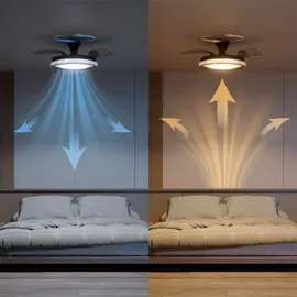 Philips Bliss Deckenventilator mit Beleuchtung 106 cm Schwarz