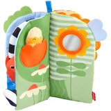 Fisher-Price Sensorik-Kuschelbuch Jahreszeiten zum Spielen in der Bauchlage mit Spielspaß für Neugeborene ab 0 Monaten,