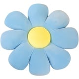 Katutude Blumen Plüschkissen, Süßes Blumenform Sitzkissen Blumen Bodenkissen Weiche Stuhl Kissen Sitzpolster Sofakissen Überwurfkissen für Schlafzimmer Hause Garten Büro (Blau, 40cm)