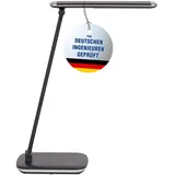 Maul LED Lampe MAULjazzy | Schreibtischlampe dimmbar | Moderne LED Schreibtischlampe inkl. USB Typ A Anschluss | Tischlampe mit 4000K | LED Tischlampe aus Aluminium | Schwarz