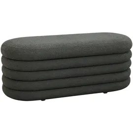 Svita BLOSSOM XL Hocker mit Stauraum Sitzhocker Ottomane Boucle-Bezug Dunkelgrau