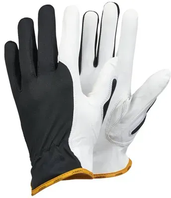 Montagehandschuhe TEGERA 9101 PRO, Kat. II, schwarz/gelb/weiß, Gr. 10 - schwarz/gelb
