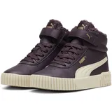 Puma Carina 2.0 Mid WTR PS Sneaker, Midnight Plum-Alpine Snow Gold, 31 EU