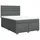 vidaXL Boxspringbett 140 x 200 cm Dunkelgrau
