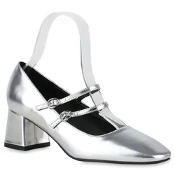 Damen Mary Janes in Silber