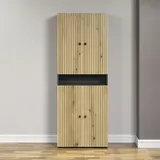 WELLTIME Amrum Hochschrank Badezimmerschrank 70 x 188 x 31 cm Grau