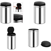 vidaXL Automatischer Sensor Mülleimer 40 L Edelstahl - Mülleimer - Abfalleimer - Sensor-Mülleimer - Sensor-Abfalleimer - Silber
