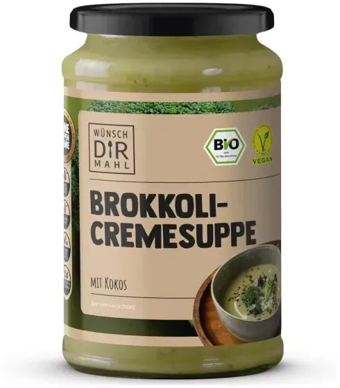 Wünsch Dir Mahl Brokkoli Cremesuppe mit Kokos bio