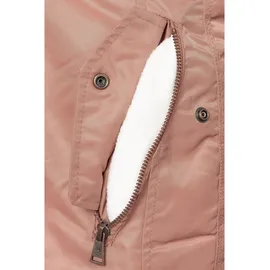 Navahoo Damen, Wintermantel Warmer Parka lang mit Kapuze La Viva Terracotta Gr. L - L