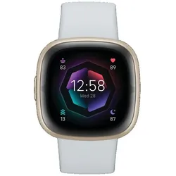 Fitbit Sense 2 Aktivitäts-Tracker nebelblau/aluminium softgold