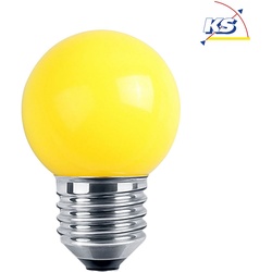 HWH Outdoor LED Deko MiniGlobe, IP44, E27, 1W, GELB, opal BLU-48248
