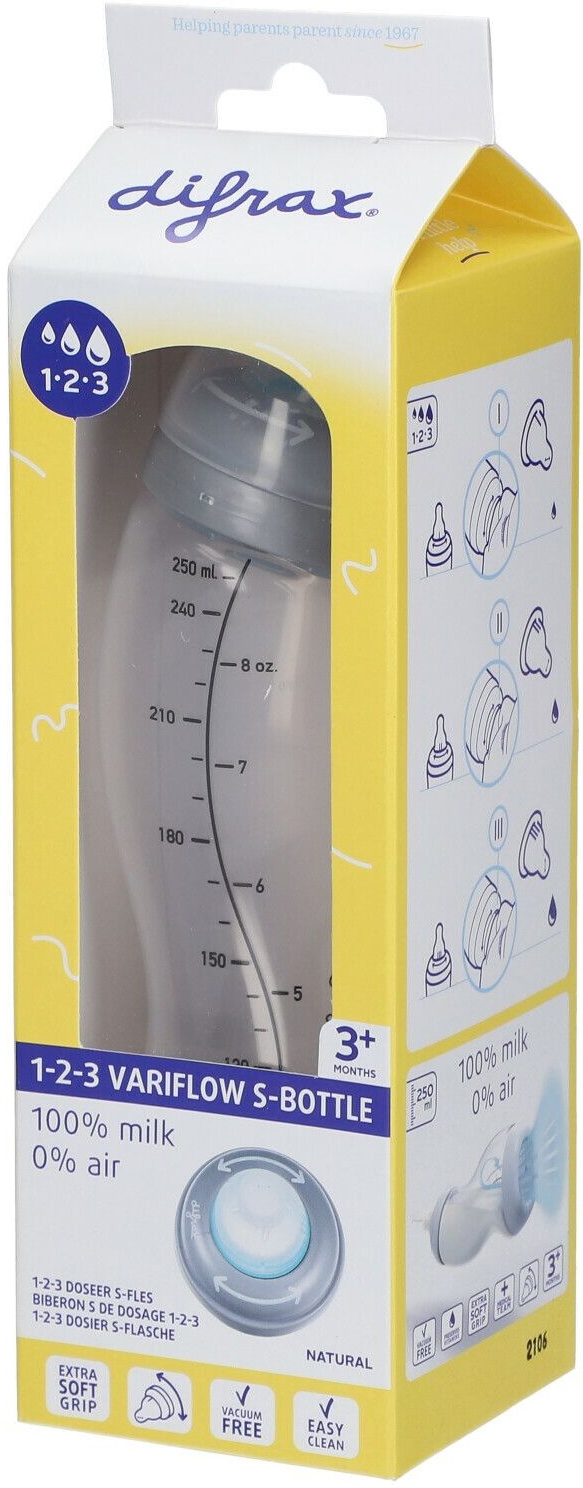 difrax® Babyflasche S 1-2-3 3+ Monate