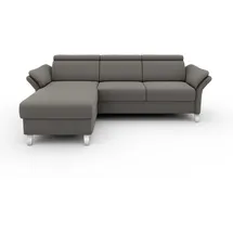 sit&more Ecksofa SIT & MORE "Vincenzo L-Form", grau (hellgrau), B:252cm H:84cm T:165cm, Sofas, Ecksofa, inklusive Kopfteilverstellung, wahlweise mit Bettfunktion, Bettkasten