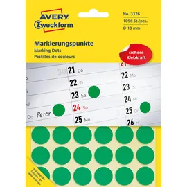 Avery Zweckform Klebepunkte Ø 18,0 mm grün