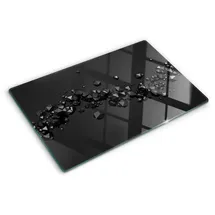 Tulup Schneidebrett Glas 1-tlg. 80 x 52 cm Schwarz