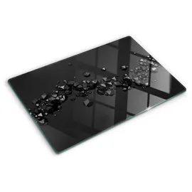 Tulup Schneidebrett Glas 1-tlg. 80 x 52 cm Schwarz