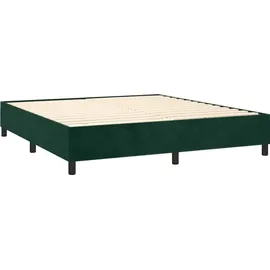 vidaXL Boxspringbett 180 x 200 cm Dunkelgrün