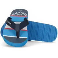 Tommy Hilfiger Damen Tommy Loves NY Beach Slides Zehentrenner Badeschuhe, Farbe:Blau, Schuhe NEU:EU 35 - 35 EU