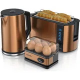 Arendo Frühstücks-Set Wasserkocher 1,7 l Beige