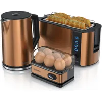 Arendo Frühstücks-Set Wasserkocher 1,7 l Beige