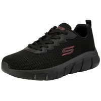 SKECHERS Herren Bobs B Flex Chill Edge Sneakers, Schwarz gestrickt, 42 EU