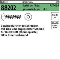 Industrial Quality Supplies Gewindefurchende Schrauben f. Kunststoff Liko ISR