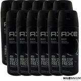 Axe Black im 12er Set, Deo ohne Aluminium 12x 150ml Deodorant Deospray Body Spray for Men Männer Herren Männerdeo (12 Produkte)