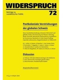 Widerspruch 72, Sachbücher von Hans Fässler, Markus Wissen, Patricia Purtschert, Toni Keppeler, Ulrich Brand, Wolfgang Kaleck