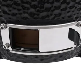 vidaXL 2-in-1 Kamado-Grill Smoker Keramik schwarz