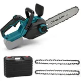 12 Zoll Akku Kettensäge mit 30 cm Schiene, Elektro Säge für Makita 18V Akku ​| 1200W Bürstenloser Motor | Werkzeuglose Kettenspannung & Automatische Ölung (ohne Akku und Ladegerät)