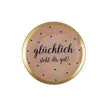 Giftcompany Dekoteller Love Plates 13 cm rosa 5er Set