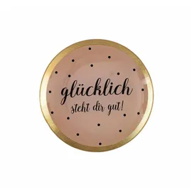 Giftcompany Dekoteller Love Plates 13 cm rosa 5er Set