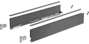 Hettich Zarge AvanTech YOU Set, Höhe 101 mm, NL 600 mm, anthrazit, links und rechts