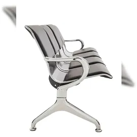 CLP Wartebank Airport Kunstleder schwarz/schwarz/4-Sitzer