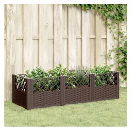 vidaXL Pflanzkasten Mit Erdspießen 123,5 x 43,5 x 43,5 cm Braun