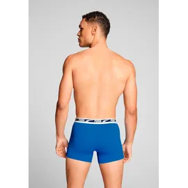 Puma Boxershorts PUMA "PUMA MEN EVERYDAY MULTI LOGO BOXERS 2P", Herren, Gr. XL, blau (blau combo), Single Jersey, Obermaterial: 95% Baumwolle, 5% Elasthan, körpernah, Unterhosen, Komfortabler Logobund