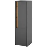 furn.design Bad-Midischrank, grau Eiche Wotan Holzwerkstoff, Nachbildung, 1 Fächer, 34x114x34 cm, Badezimmer, Badezimmerschränke, Midischränke