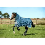 Horseware Ireland Outdoordecke 0g Amigo AmEco Bravo 12 Plus Turnout Regendecke Teal / Grey 145 (6'6) - Grau