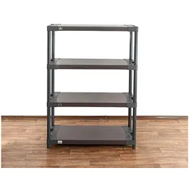 Proregal Kunststoffregal Grey Bear Low HxBxT 138x110x46cm, Fachlast 120kg, Grau Kunststoff, 110x138x46 cm Wohnzimmer, Regale