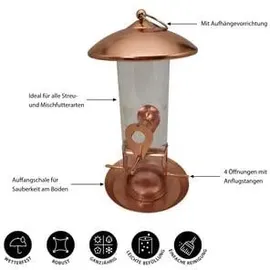 dehner natura premium Futtersäule Manon Ø 16 x 30 cm Kupfer