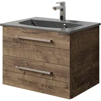 Saphir »Serie 6025 Mineralmarmor-Waschtisch mit Unterschrank, 67 cm breit«,