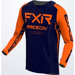 FXR Off-Road RaceDiv Motocross Jersey, blau-orange, Größe L für Männer