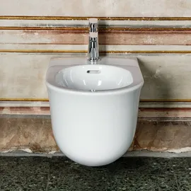 Laufen The New Classic Wandbidet, 1 Hahnloch, mit Überlauf, verdeckte Befestigung, H8308514003021,