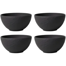 Villeroy & Boch Manufacture Rock Bol schwarz 4-tlg.