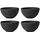 Villeroy & Boch Manufacture Rock Bol schwarz 4-tlg.