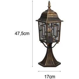 meineWunschleuchte Sockelleuchte Gartenlaterne Terrassenbeleuchtung Wegbeleuchtung Höhe 47cm