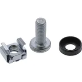 InLine InLine® Käfigmutternset M6, je 100x Käfigmuttern, Unterlegscheiben, Schrauben
