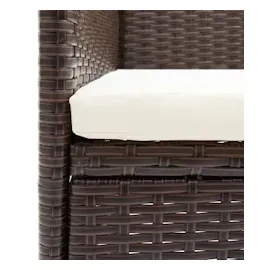 vidaXL Polyrattan Essstühle 53 x 58 x 84 cm braun 4 St.