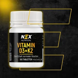 nex nutrition NEX D3 + K2 Tabletten 180 St.